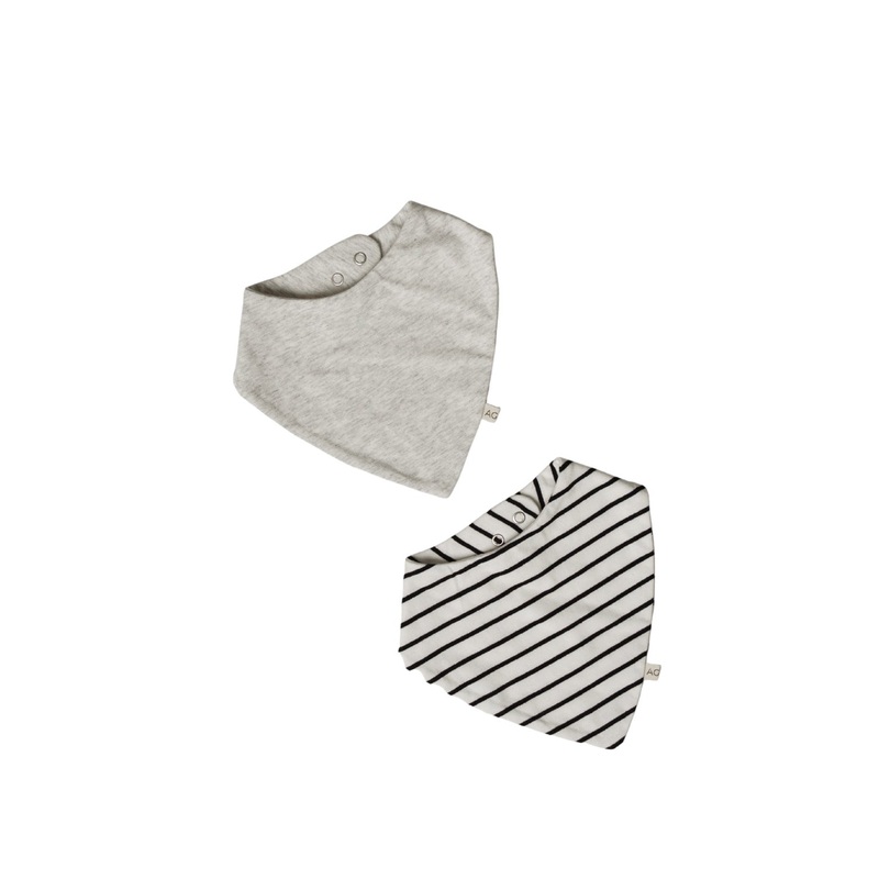 Bibs|B&W Striped / Heather Grey|Milk / Chai
