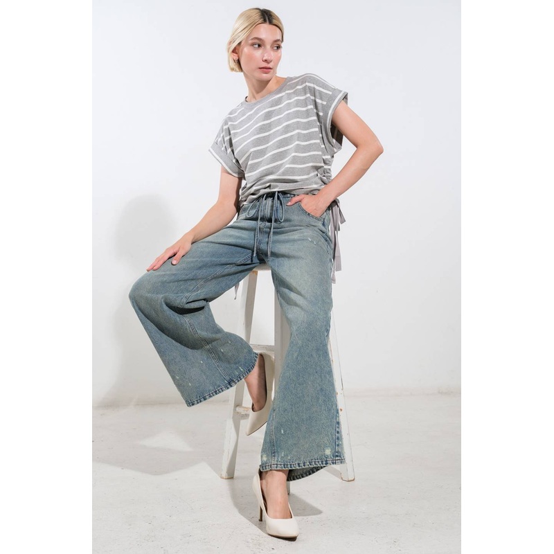 INSPIRING ALLURE DENIM PANTS|INDIGO|S|M|L