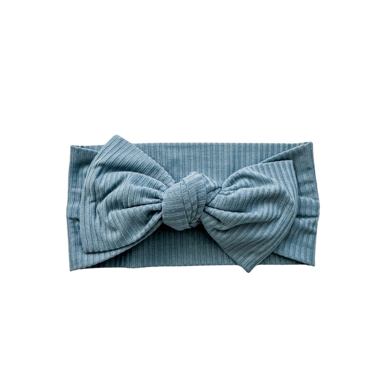 Knotted Headband – Arona Blue Ribbed