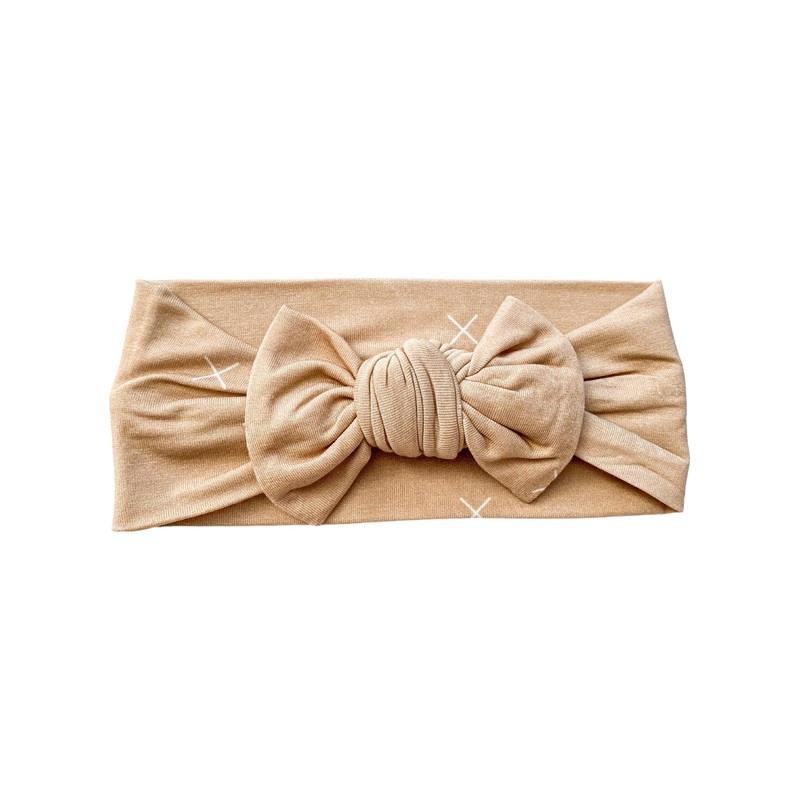 Knotted Headband – Beige Xs