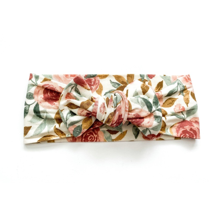 Knotted Headband – Dusty Pink Floral