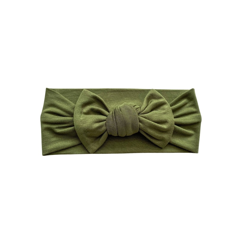 Knotted Headband – Olive Green