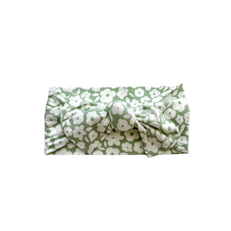 Knotted Headband – Sage Ditsy Floral
