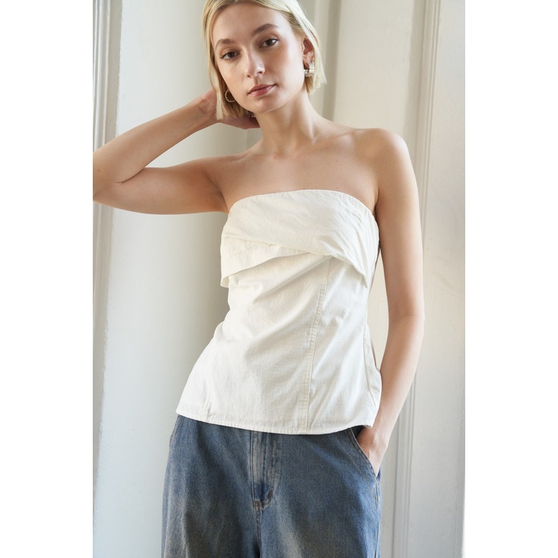 LONGING AND LOVE WOVEN TOP|WHITE|S|M|L