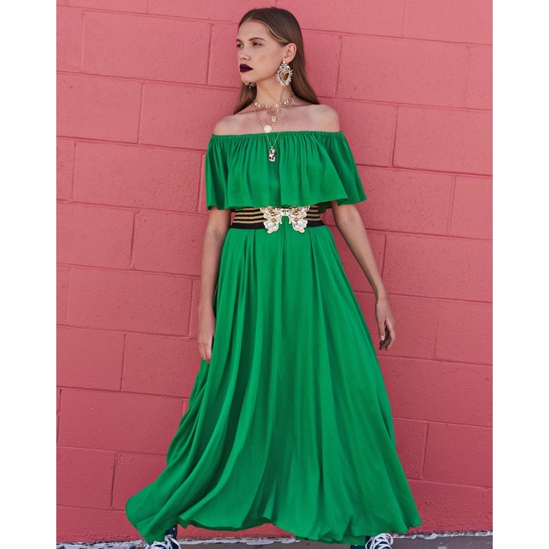 Morning Glory Maxi Dress – Emerald