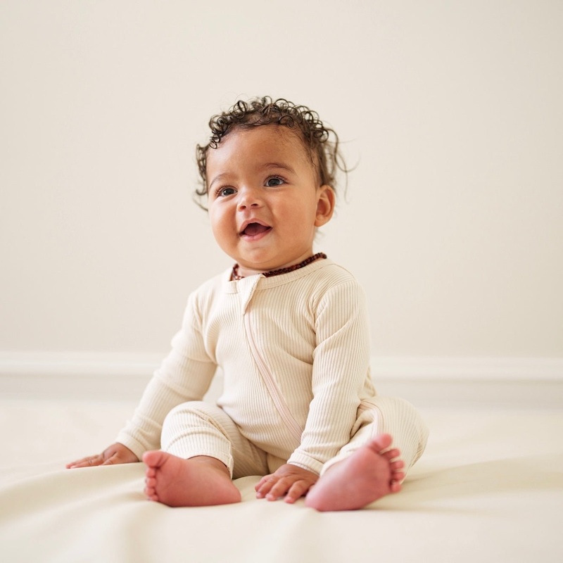 Organic Cotton Romper|NB|0-3M|3-6M|6-12M|Sand