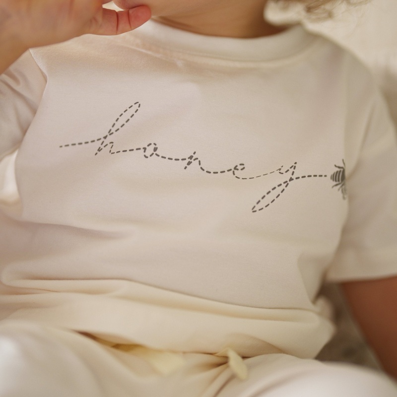Organic Honey Bee T-Shirt|Honey Bee|NB|0-3M|3-6M|6-9M|9-12M|12-18M|18-24M|2-3T