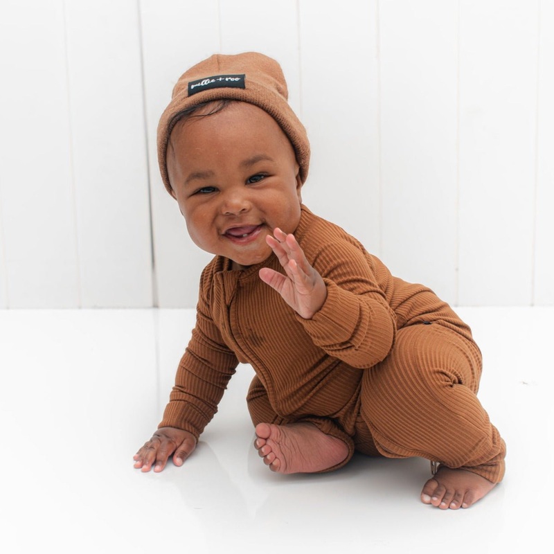 ZIP ROMPER – Bark Ribbed|0/3m|3/6m|6/12m|12/18m|18/24m|2/3T