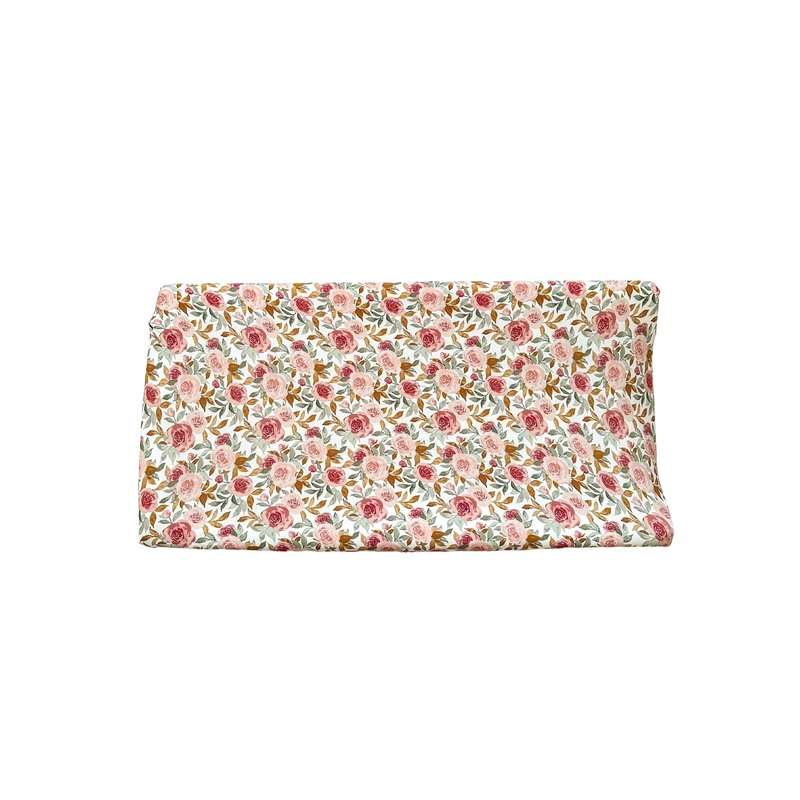 Bamboo Changing Pad Cover – Dusty Pink Floral