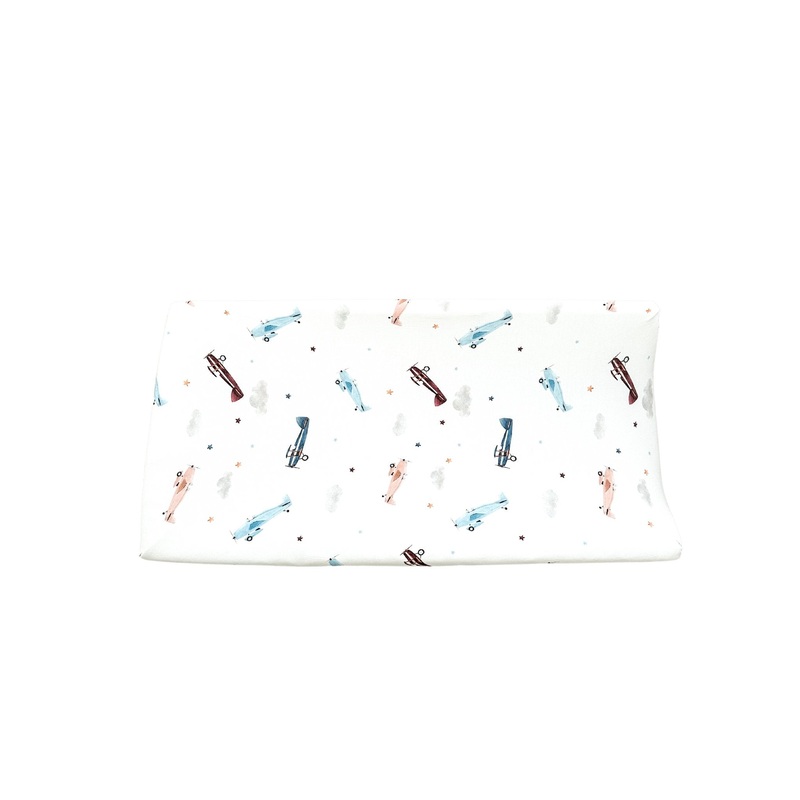 Bamboo Changing Pad Cover – Vintage Airplane