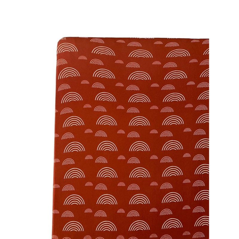 Bamboo Fitted Crib Sheet – Rust Rainbow