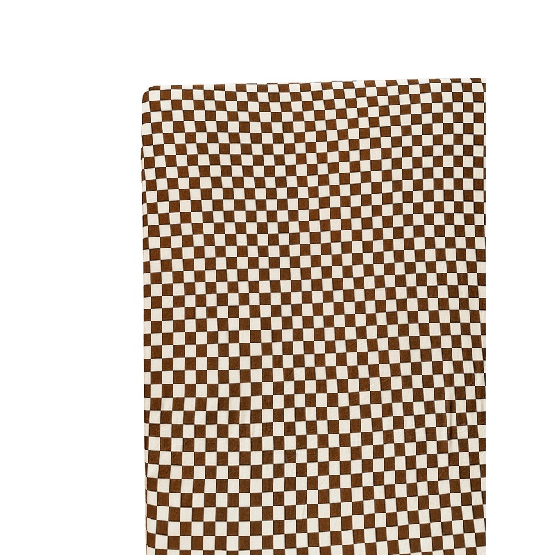 Bamboo Fitted Crib Sheet – Toffee Checkered