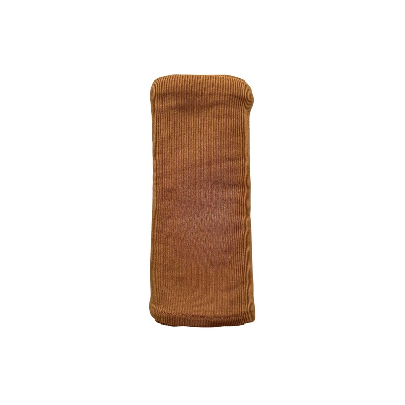 Bamboo Stretch Swaddle – Caramel Ribbed