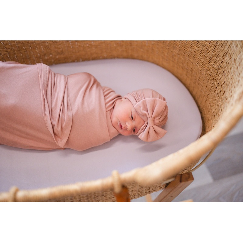 Bamboo Stretch Swaddle – Dusty Pink