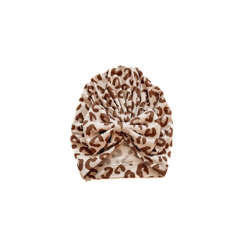 Bow Turban Hat – Leopard