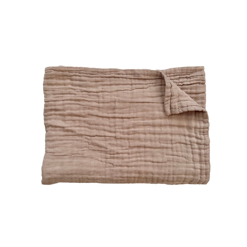 Muslin 6-Layer Blanket – Brown
