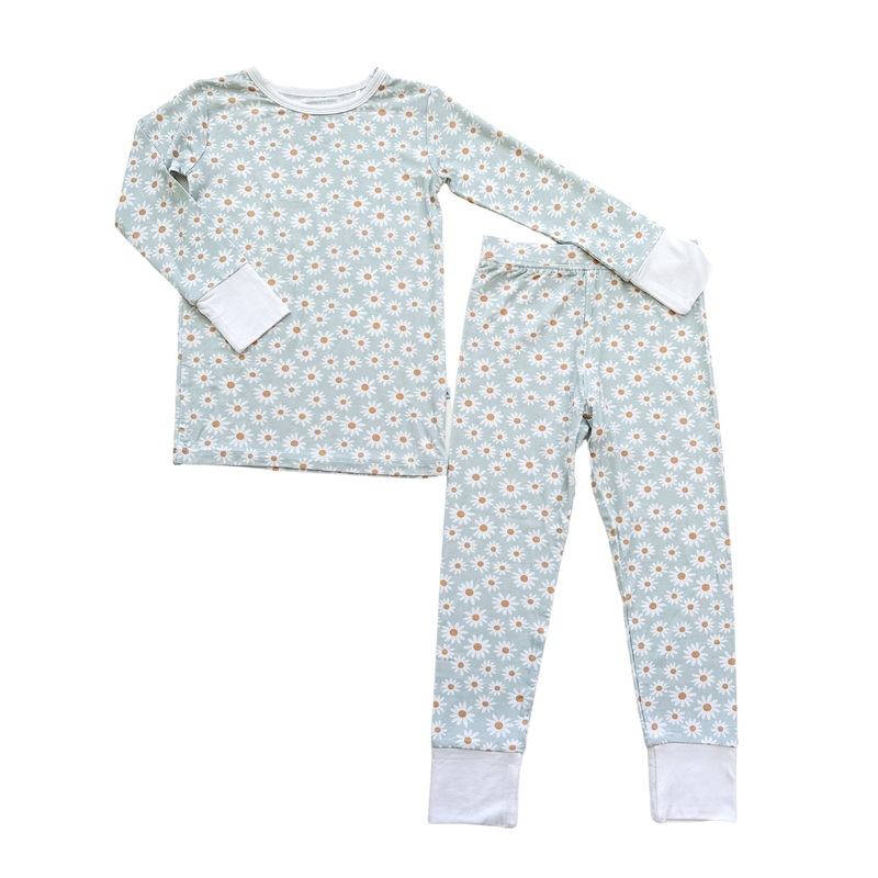Two-Piece Pajama Set – Blue Daisy