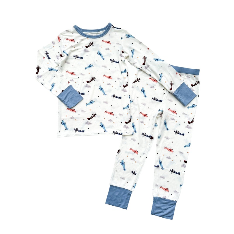 Two-Piece Pajama Set – Vintage Airplane