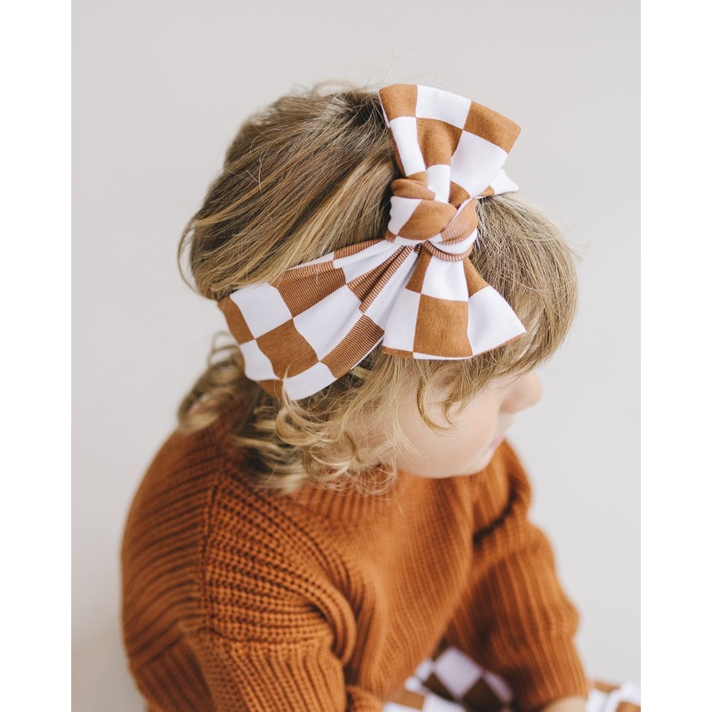 Checkered Headband | Copper|One Size