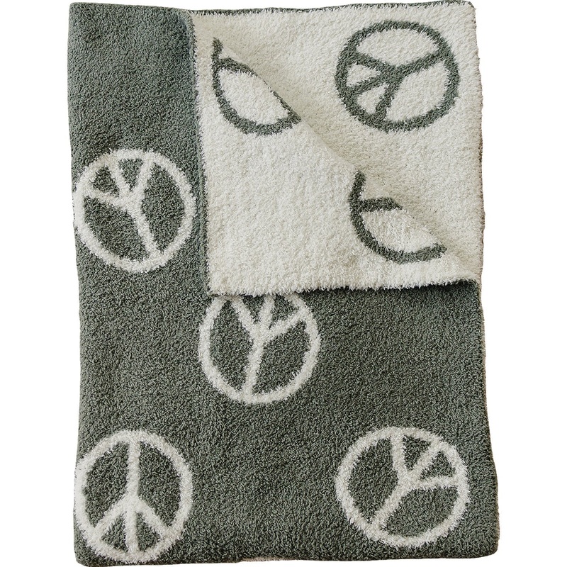 Peace Plush Blanket|Lovey 15X20|Baby Blanket 30X40|Child/Adult 45X60