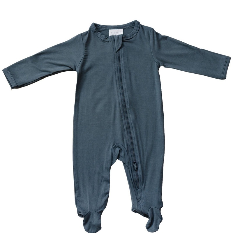 Charcoal Bamboo Zipper|NB|0-3|3-6|6-12|12-18