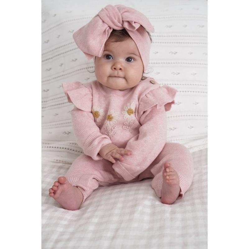 Luna + Luca Daisy Jumpsuit|Newborn|0-3m|3-6m|6-12m|12-18m|18-24m|Autumn Rose
