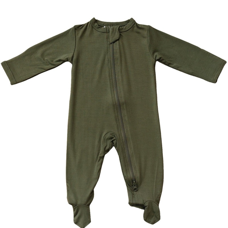 Olive Bamboo Zipper|NB|0-3|3-6|6-12|12-18