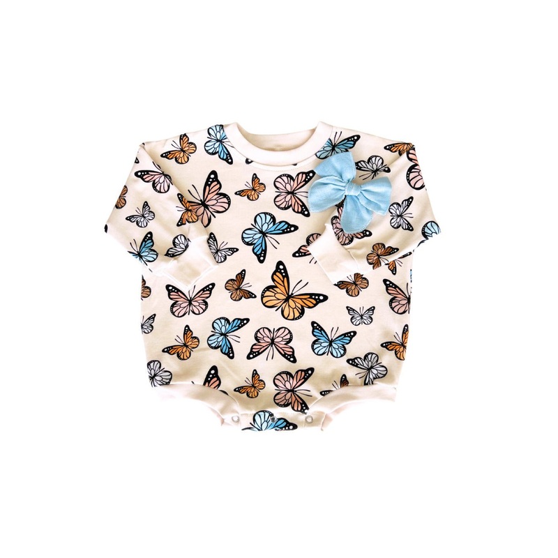 Bubble Romper | Butterflies|0-3M|3-6M|6-12M|12-18M|18-24M|2T