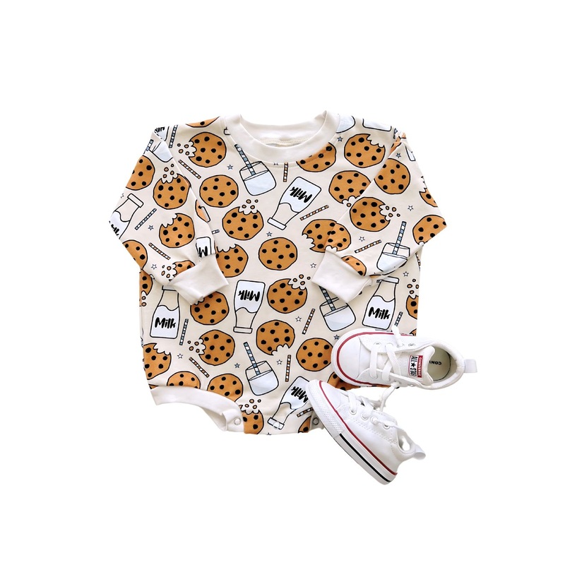 Bubble Romper | Milk & Cookies