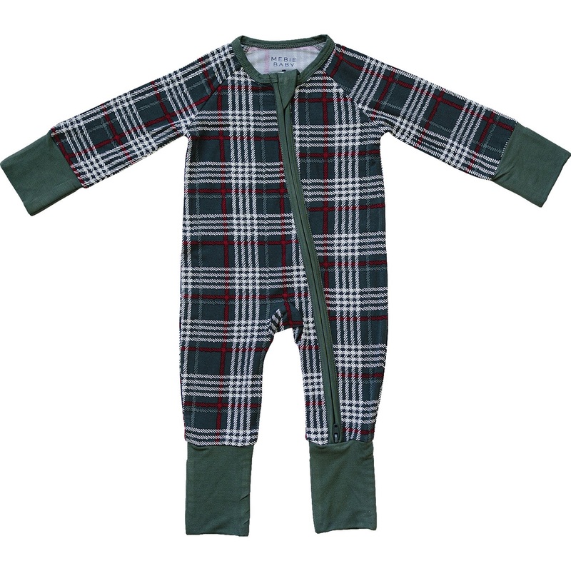 Green Plaid Bamboo Zipper|NB|0-3|3-6|6-12|18