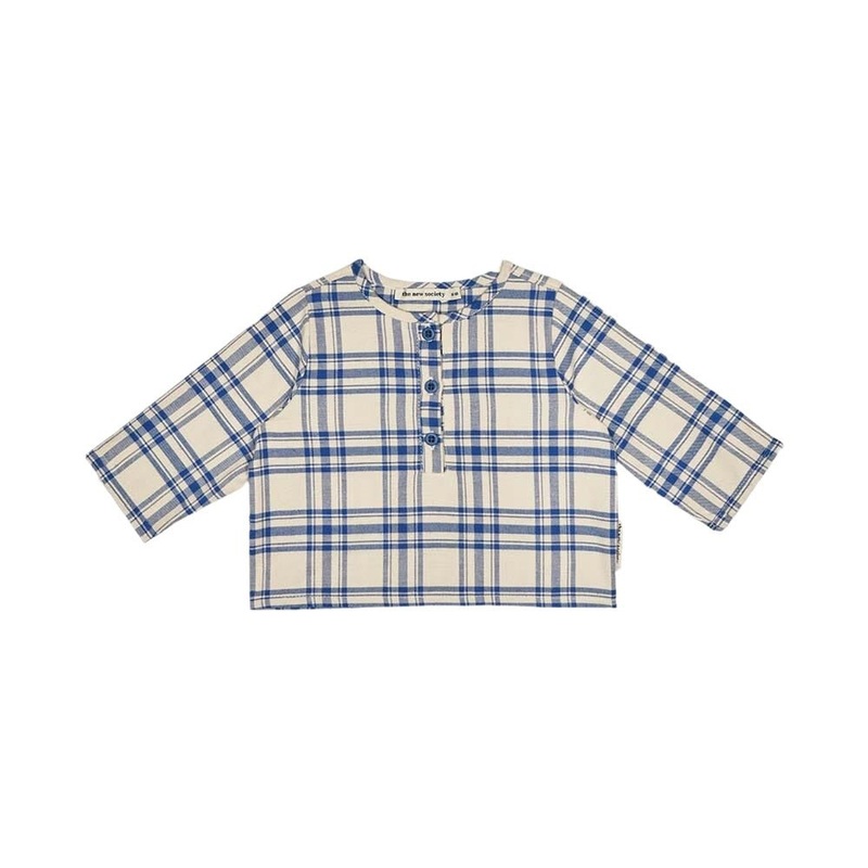 Jean Baby Shirt – Blue Check|3m|6m|9m|12m|18m|24m
