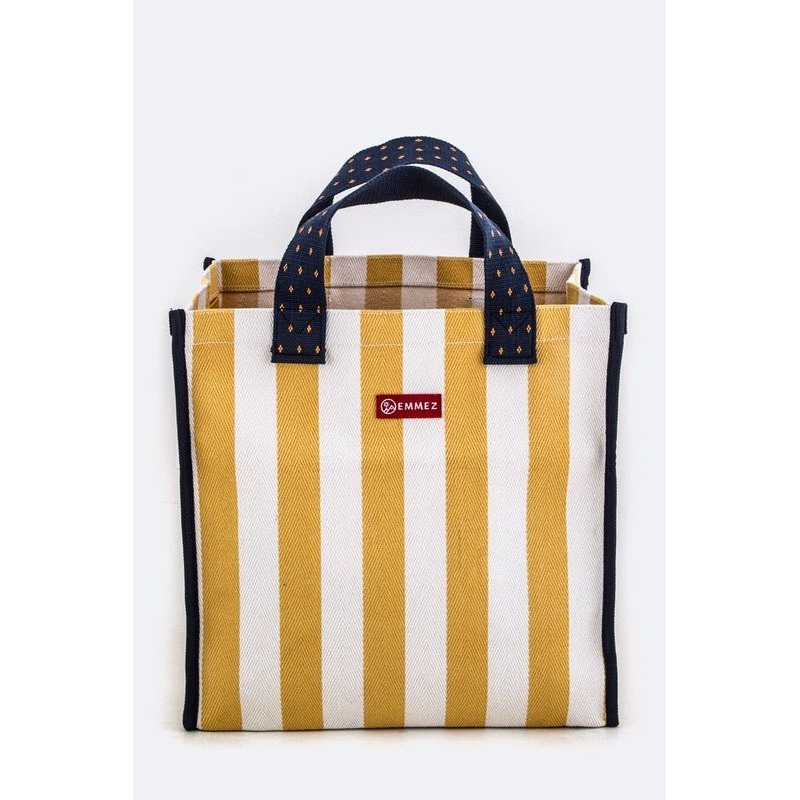 Large Canvas Shopping Tote|Yellow|O/S