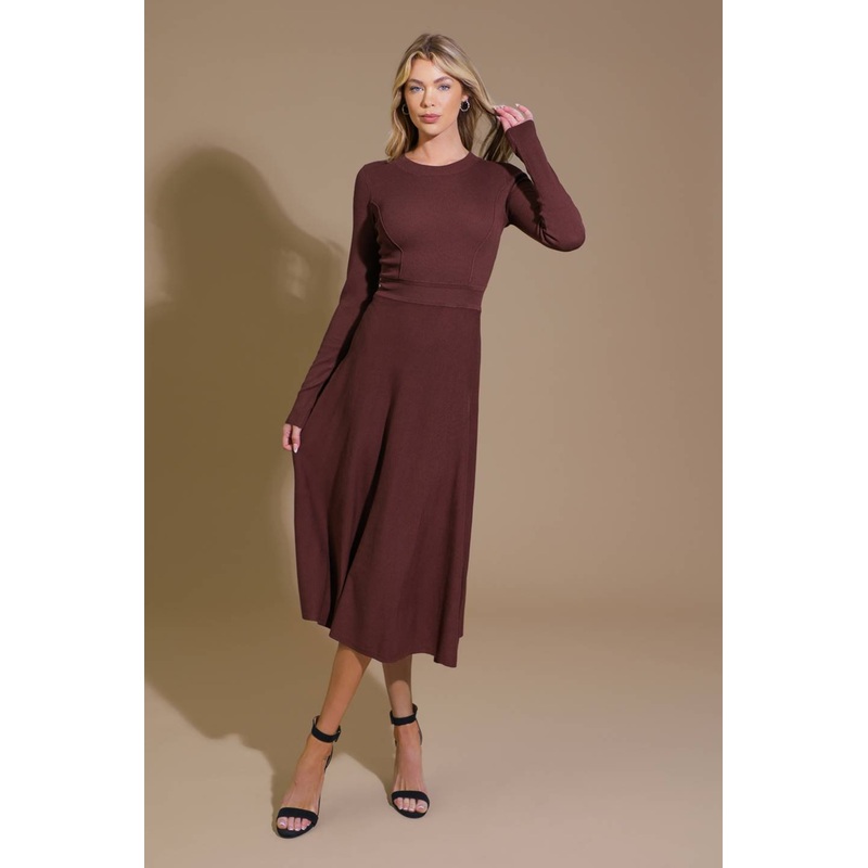 PLACE TO BE SWEATER MIDI DRESS