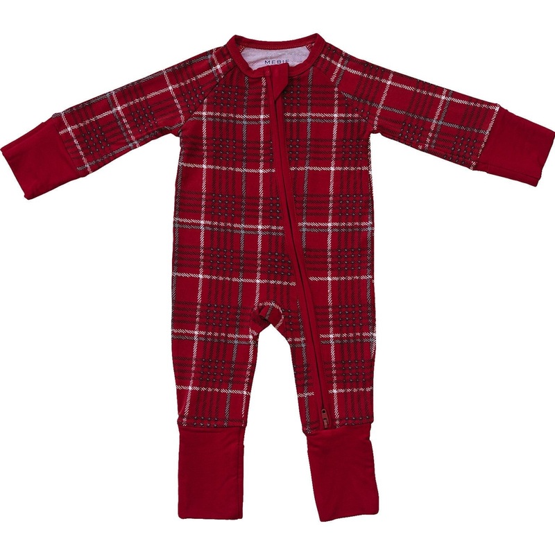 Red Plaid Bamboo Zipper|NB|0-3|3-6|6-12|18