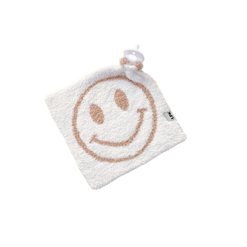 Smiley Plush Lovey | Latte