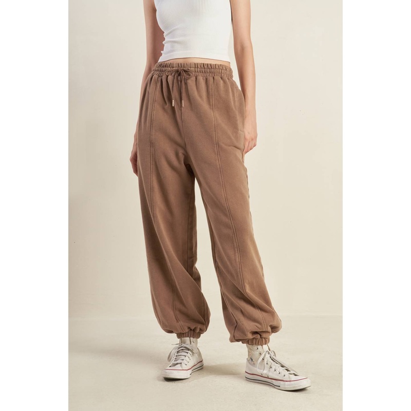 DELIGHTFUL DRAPE FRENCH TERRY JOGGER PANTS