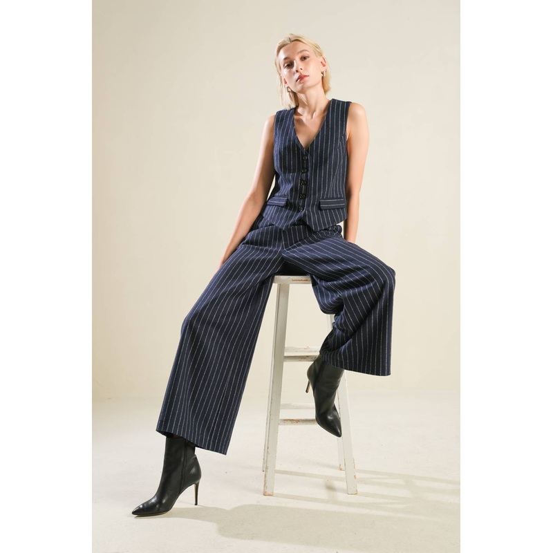 FOREVER CONNECTED WOVEN PANTS|NAVY|S|M|L