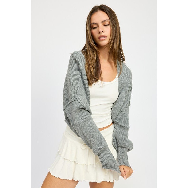 OVERSIZED SHRUG CARDIGAN|COFFEE|DK GREY|OFF WHITE|S|M|L