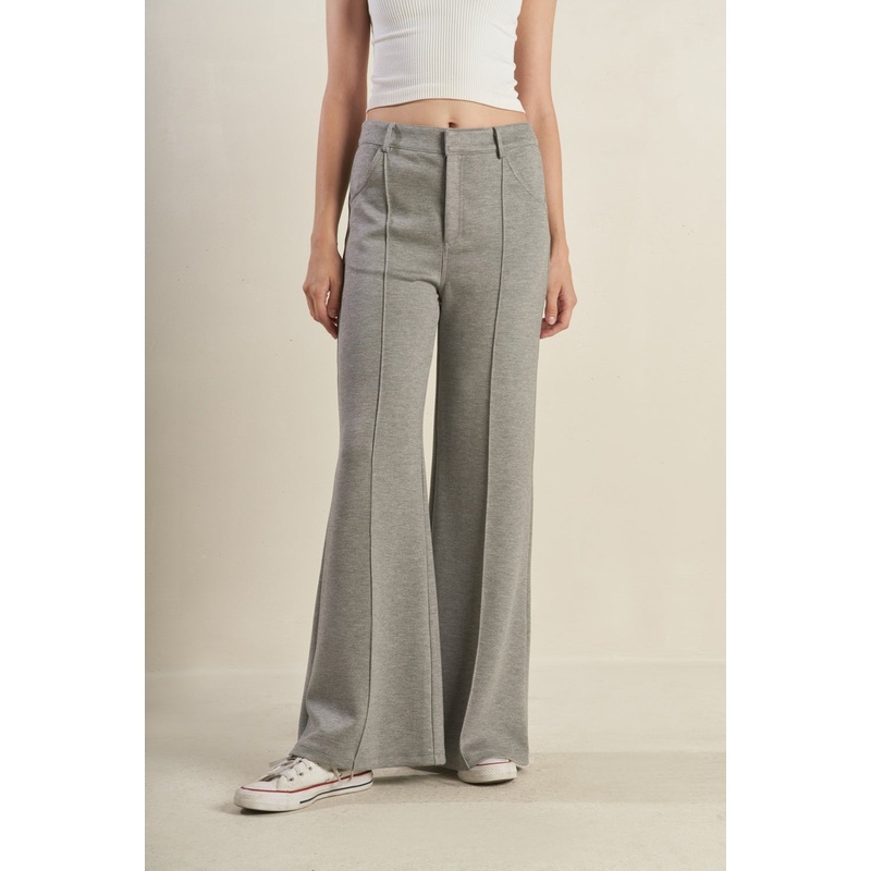 SIMPLE AFFECTION WOVEN PANTS|H.GREY|S|M|L