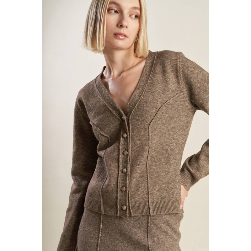 SOFT SERENITY SWEATER TOP|BROWN|S|M|L