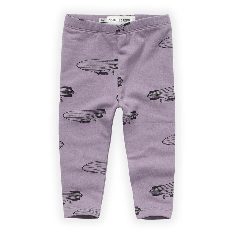 Zeppelin Print Legging – Ice Purple
