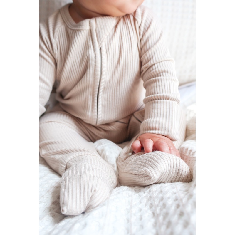 ZIP ROMPER – Clay Ribbed|0/3m|3/6m|6/12m|12/18m|18/24m|2/3T