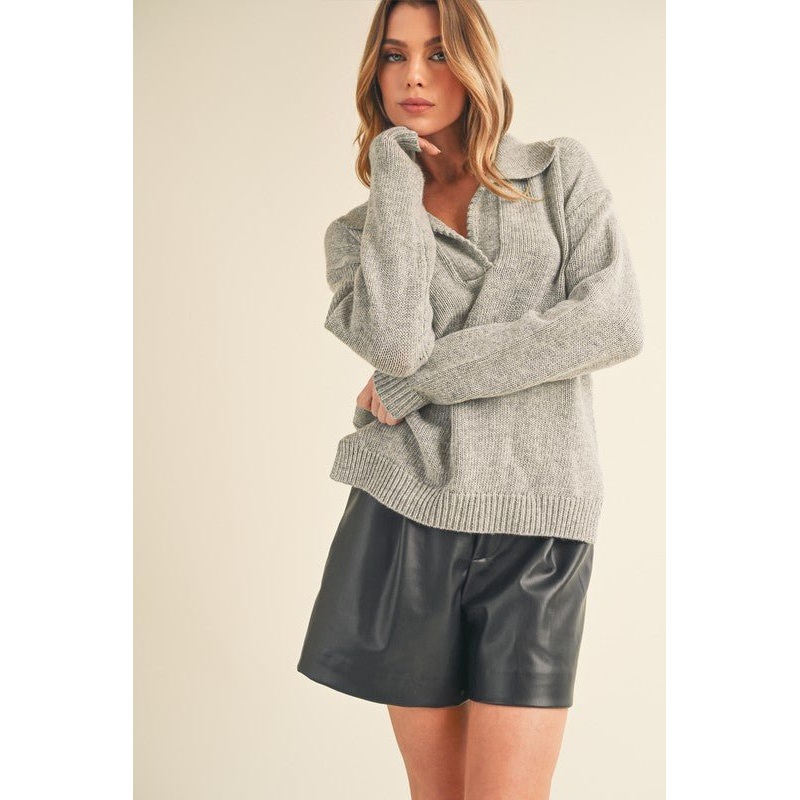 Hatty Sweater|WHITE|OAT|HEATHER GRAY|S