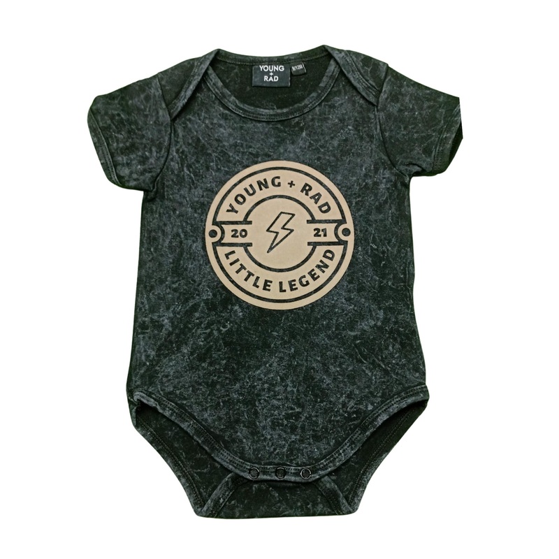 LITTLE LEGEND ONESIE // BLACK|3-6mo|6-12mo|12-18mo