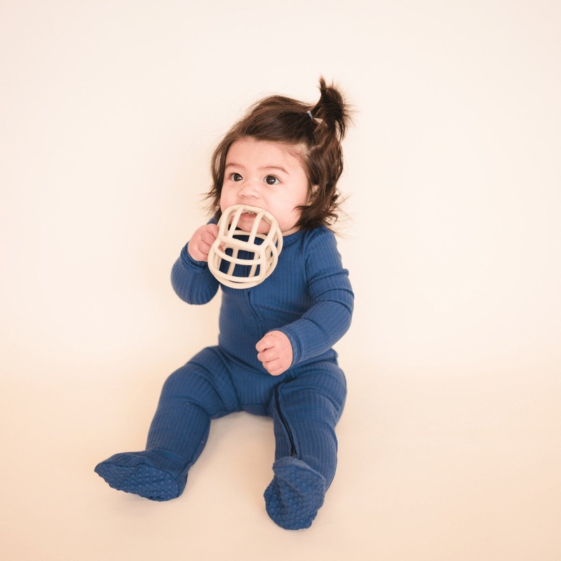 Organic Cotton Ribbed Footie|Newborn|0-3m|3-6m|6-12m|12-18m|18-24m