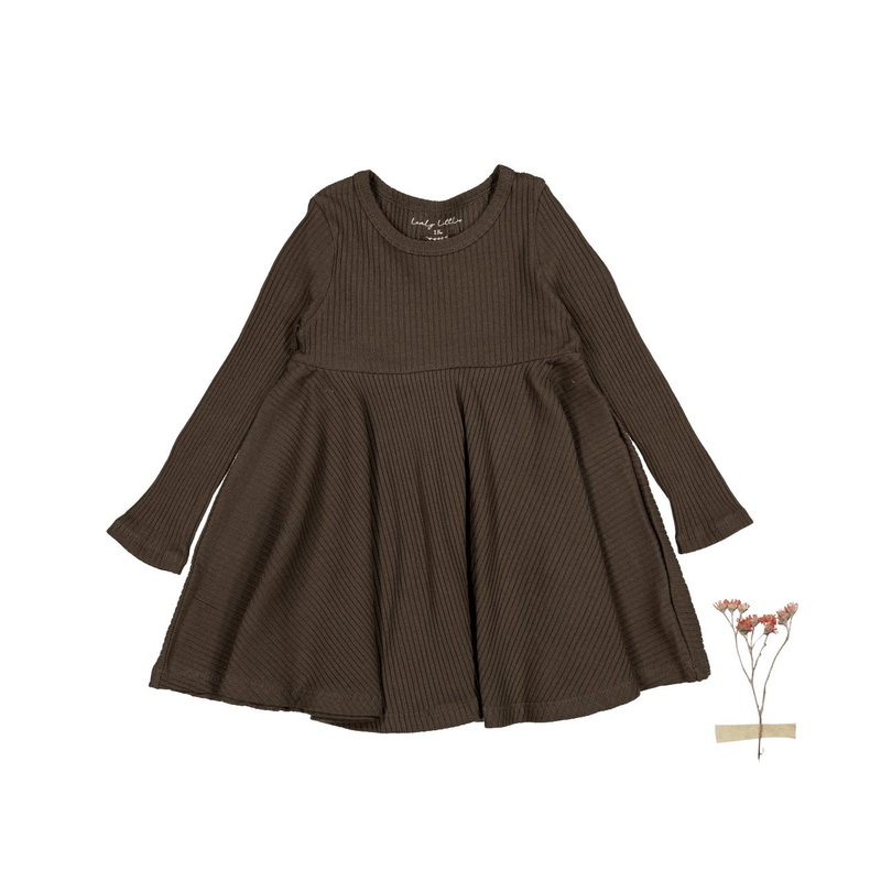 The Long Sleeve Dress – Cocoa|18m|24m|3y|4y|6y|8y