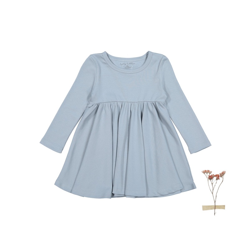 The Long Sleeve Dress – Ocean|18m|24m|36m|4y|6y|8y