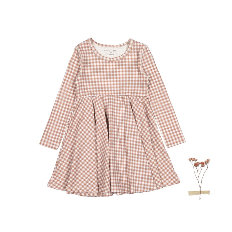 The Printed Long Sleeve Dress – Rosewood Gingham