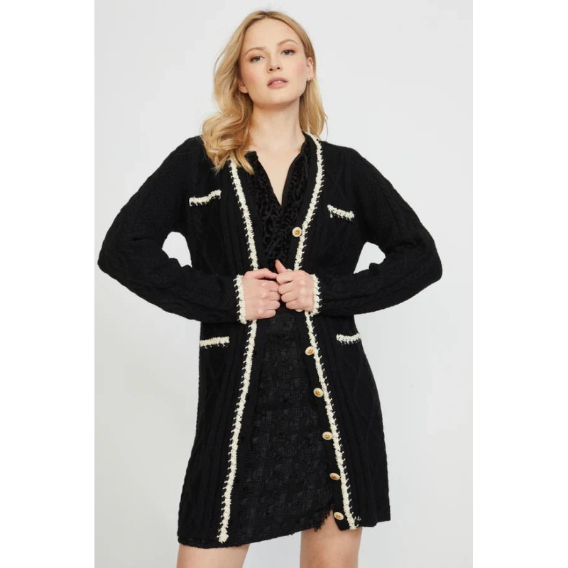 Cable Knit Long Cardigan|Small|Medium|Large