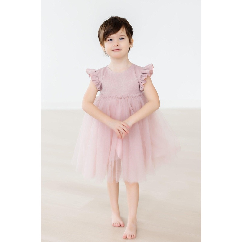Dusty Pink Shimmer Tutu Dress|6-12M|12-24M|2T|3T|4T|5/6